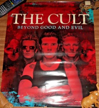 Rare The Cult Beyond Good And Evil Rock Band Poster Vintage