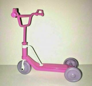 Vintage Barbie Stacie Midge 1988 Mattel Pink Purple 3 Wheeled Push Scooter Rare
