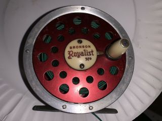 Old Vintage Antique Bronson Royalist 370 Fly Fishing Reel Made In The Usa