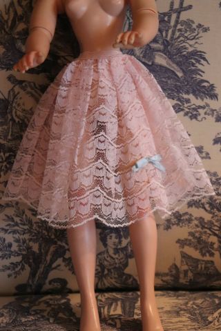 Vintage Rare Tagged Madame Alexander Cissy Doll Pink Lace Slip " Minty "