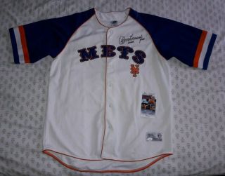 Rare Jsa Orlando Hernandez El Duque Signed Jersey Dynasty York Mets Logo