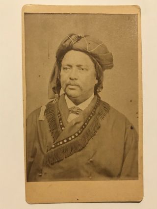 Rare Antique Old West Id’d Native American Indian Territory Cdv Photo