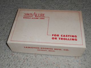 1949 LaMOTHE - STOKES SWIVALURE DEALER ' S BOX - NO LURES - RARE 2