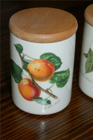 Portmeirion Pomona Roman Apricot Rare 5 1/2 " Storage Jar Canister W/lid