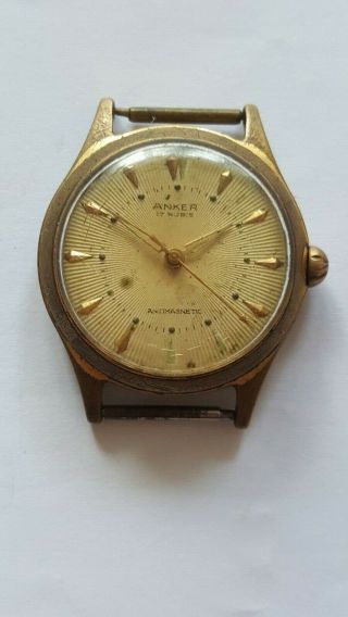 Vintage Rare Germany Made Anker 17 Rubis Watch Intex Check It