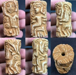 Ancient Very Rare Near Eastern Very Old Stone Cylinder Seal Beads