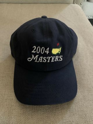 Masters Golf 2004 Hat Cap Strapback Navy Blue Rare Vintage 2000s Tournament Vtg