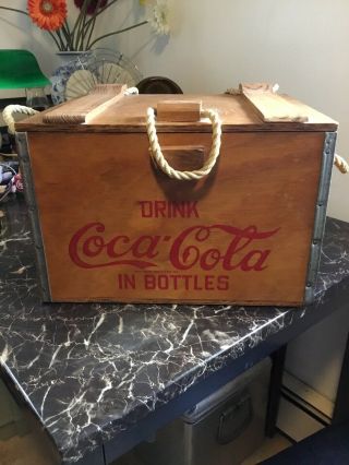 Vintage Coca Cola Ice Chest Cooler Sandwich Tray Very Rare