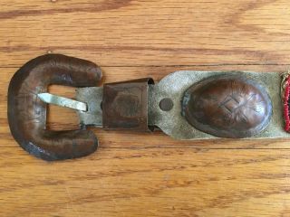 Antique Native American beaded belt c.  1930s - good metal,  some bead loss 3