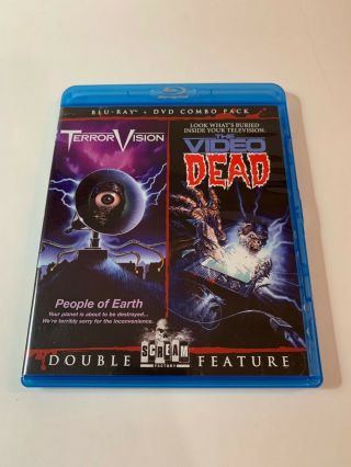 Terrorvision /the Video Dead (blu - Ray/dvd,  2013) Scream Factory Horror Rare Oop