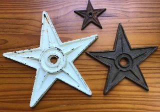 Euc Anthropologie Chippy Old Style Set Of 3 Architectural Cast Iron Washer Stars