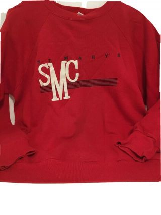 Women’s Rare Vintage Champion St.  Mary’s Ncaa Red Sweater Size Large