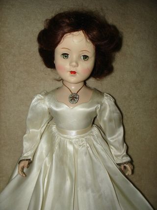 21 " Vintage Hard Plastic Sleep Eye Doll With Madame Alexander Dress Circa 1950
