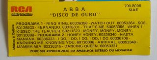 ABBA - disco de ouro - RARE BRAZIL CASSETTE 2