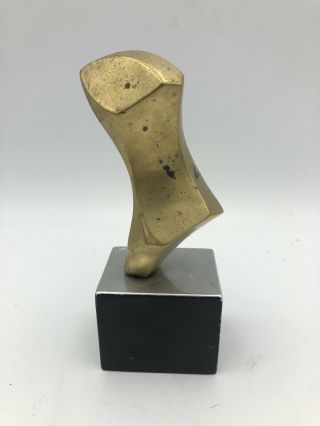 Burke Rutherford Metal Brutalist Abstract Sculpture Rare Signed 1969