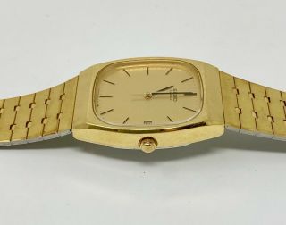 Vintage Seiko Men ' s Wrist Watch Date Quartz Gold Tone Band 6532 5119 3