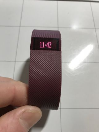 Fitbit Charge Fb404 Activity Tracker Fitness Wristband Burgundy Rare Color S/p