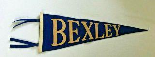 Rare Vintage Bexley College London England Pennant Flag 21 " Long Blue Felt