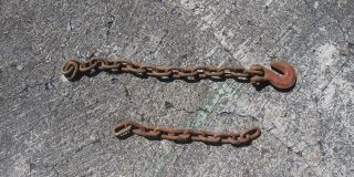 21 " And 12 " Chain.  With Hook Industrial /steampunk.  /art Hangers / Farm Decor.