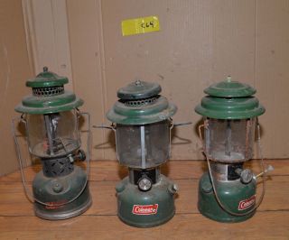 3 Coleman Lanterns Vintage Camping Tool Collectible Gas Light Parts/repair Cl4