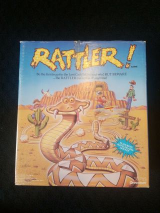 Rare Complete Vintage 1990 Pressman Rattler Game Fun For Kids,