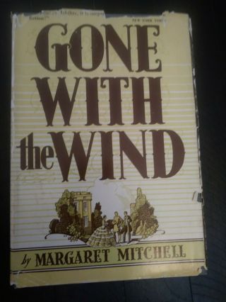 Rare Gone With The Wind Book First Edition Printing With Dust Jacket Dj 1st