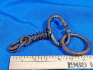 Antique Spring Vtg Cow Bull Nose Lead Old Country Farm Barn Tool Tongs Leader