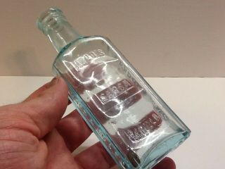 Small Antique Trial Size Hood ' s Sarsaparilla Bottle.  London. 2