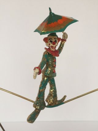 Rare Vintage Ron Lee Sculpture Clown On Tightrope