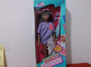 Vintage Hasbro Maxie Slumber Party Simone African American Doll.  Nib.  1988.  3