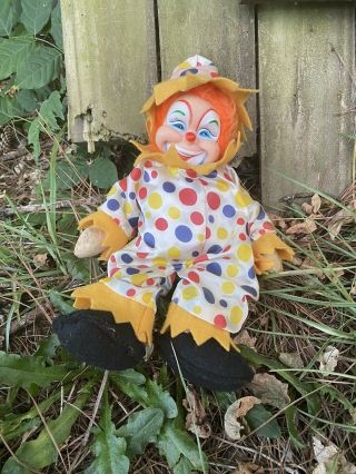 Rushton Clown Doll Vintage Antique Rare Man Colorful Yellow Creepy Haunted HTF 2