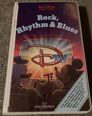 Walt Disney Home Video Dtv Rock,  Rhythm & Blues 1984 Rare Clamshell Vhs