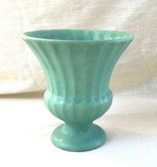 Vintage Matte Green/turquoise Pottery/ceramic Vase/planter - Mission Period