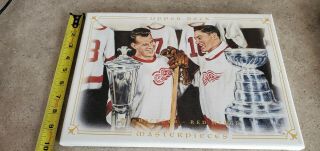 Very Rare Gordie Howe 2008 - 09 Ud Masterpieces Canvas/frame Rare 29/40 Red Wings