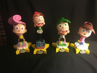 Collectible Fairy Oddparents Bobblehead Set - Rare - Crew Gift From Nickelodeon