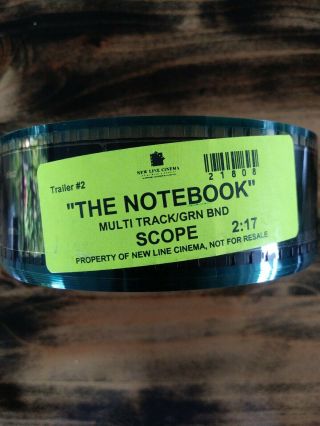The Notebook 35mm Trailer Scope Rare Classic Romance Ryan Gosling Rachel Mcadams