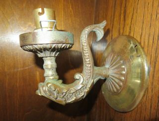 Antique Ornate French Gilded Bronze Piano Wall Sconce Fish Creature 5 " X 5 "