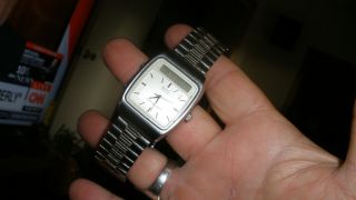 Seiko Vintage Quartz Alarm Chronograph Analog Digital H357 - 5109 Mens Watch