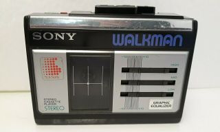 Vintage Sony Walkman Wm - 33 Stereo Cassette Player - 3 Band Eq - Rare