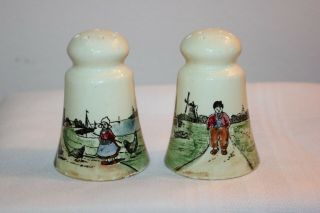 Antique Gs Zell Baden Germany Salt And Pepper Shakers Dutch Scenes Germany