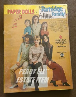 1970 Saalfield " The Partridge Family " Authorized Edition Paper Doll Set Seald Bx
