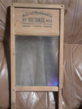 Vintage Primitive Antique National Washboard Co.  No 863 The Glass King Lingerie
