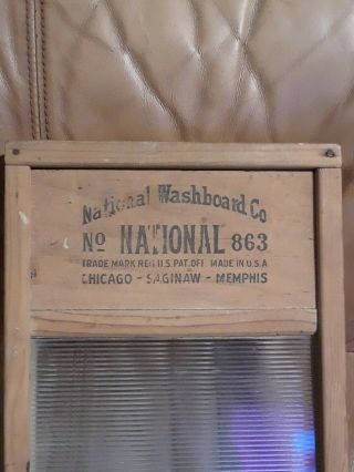 Vintage Primitive ANTIQUE National Washboard Co.  No 863 The Glass King LINGERIE 2