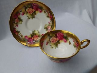 Royal Chelsea " Golden Rose " Tea Cup And Saucer