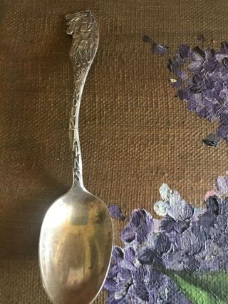 Antique Sterling Silver Souvenir Spoon Old Man Of The Mountains