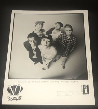 Rare 1992 Band Promo Profile Photograph Autograph Photo No Doubt Gwen Stefani