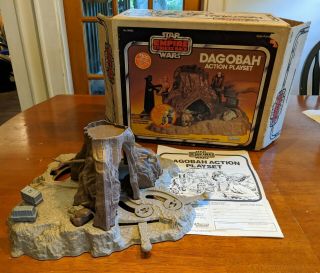 Vintage Star Wars Kenner Dagobah Playset W/ Box & Instructions Rare Packaging