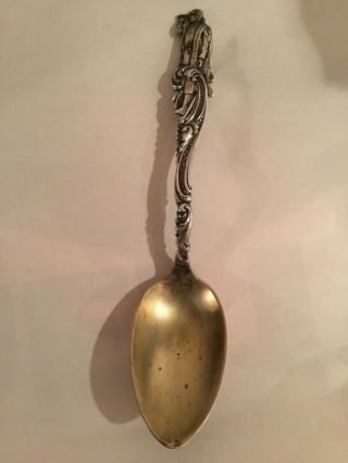 Antique 1893 Columbian Exposition Sterling Silver Souvenir Spoon,  25g,  5 1/2” L