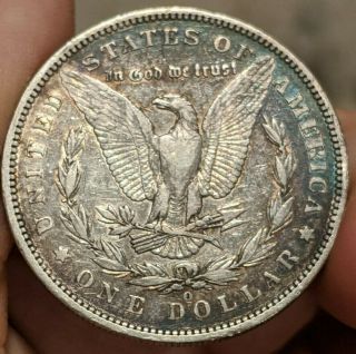 1891 O Morgan Silver Dollar Toned Color RARE KEY DATE Very Fine Coin 2