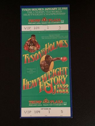 1988 Mike Tyson Vs.  Larry Holmes Boxing Ticket Psa Ready Rare Vip
